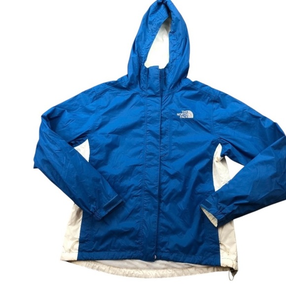 The North Face Jacket Womens XS Blue Windbreaker Rain Hood Shell Hyvent - Picture 1 of 6